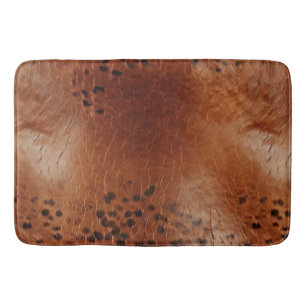 Imitate Leather Brown Leopard Spots Badematte