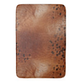 Imitate Leather Brown Leopard Spots Badematte (Vorderseite Vertikal)