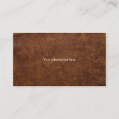 Imitate Leather Brown Visitenkarte (Rückseite)