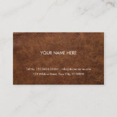 Imitate Leather Brown Visitenkarte (Vorderseite)