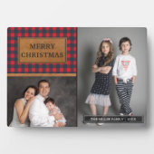 Imitate Leather Buffalo Karierte Weihnachtsfotogra Fotoplatte (Vorderseite)