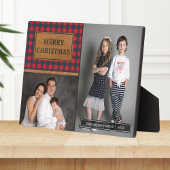 Imitate Leather Buffalo Karierte Weihnachtsfotogra Fotoplatte