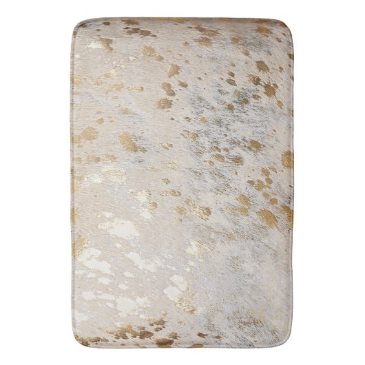 Imitate Leather Gold Cowhide Print Metallic Badematte (Vorderseite Vertikal)