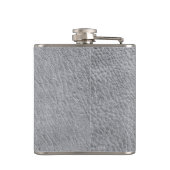 Imitate Leather Grau Abschluss Geschenk Flachmann (Rückseite)