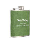 Imitate Leather Green Abschluss Geschenk Flachmann (Rechts)