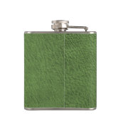 Imitate Leather Green Abschluss Geschenk Flachmann (Rückseite)