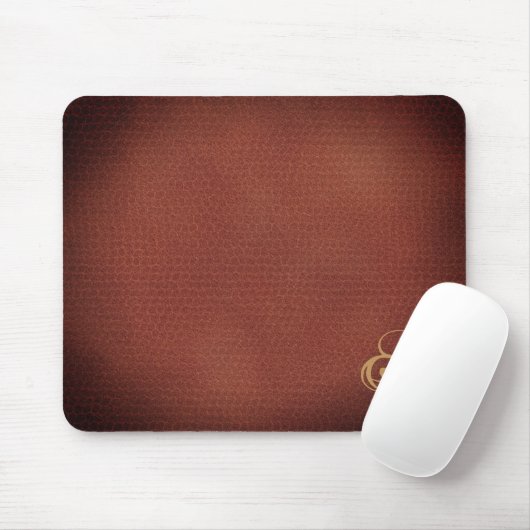Imitate Leather Look Elegant Mit Monogramm Mousepad (Mit Mouse)