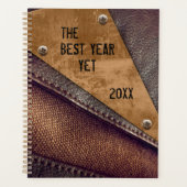 Imitate Leather Metallic Industrial Design Planner Planer (Vorderseite)