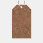 Imitate Leather Natural Brown Geschenkanhänger (Rückseite)