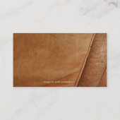 Imitate Leather Rustikale Business Cards Visitenkarte (Rückseite)