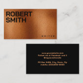 Imitate Leather Saddle Tan Farbe Visitenkarte (Vorne/Hinten)