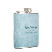 Imitate Leather Turquoise Daughter Grad Geschenk Flachmann (Rechts)