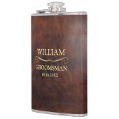 Imitate Leather Vinyl ummantelt Flachmann (Links)