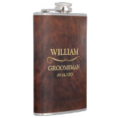 Imitate Leather Vinyl ummantelt Flachmann (Rechts)