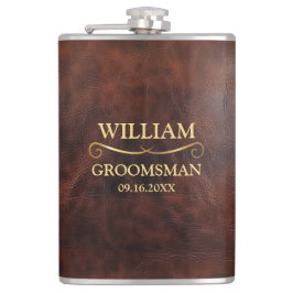 Imitate Leather Vinyl ummantelt Flachmann