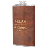 Imitate Leather Vinyl ummantelt Flachmann (Links)