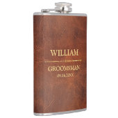 Imitate Leather Vinyl ummantelt Flachmann (Rechts)