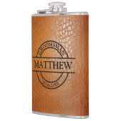 Imitate Leather Vinyl ummantelt Flachmann (Links)