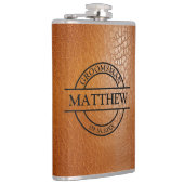 Imitate Leather Vinyl ummantelt Flachmann (Rechts)