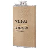 Imitate Leather Vinyl ummantelt Flachmann (Links)