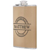 Imitate Leather Vinyl Wrackkolben Flachmann (Links)