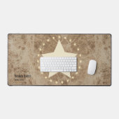 Imitate Leather Western Look Name & Titel Schreibtischunterlage (Tastatur & Maus)