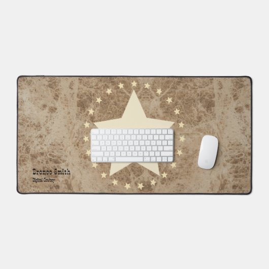 Imitate Leather Western Look Name & Titel Schreibtischunterlage (Tastatur & Maus)