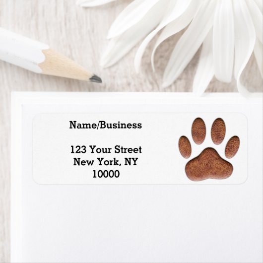 Imitate Leder Dog Paw Print Custom (Insitu)