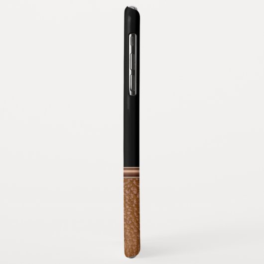 Imitate Leder-Männer-Monogramm Case-Mate iPhone Hülle (Hinten/Links)