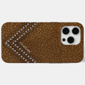 Imitate Leder mit Rhinstones Case-Mate iPhone Hülle (Rückseite (Horizontal))