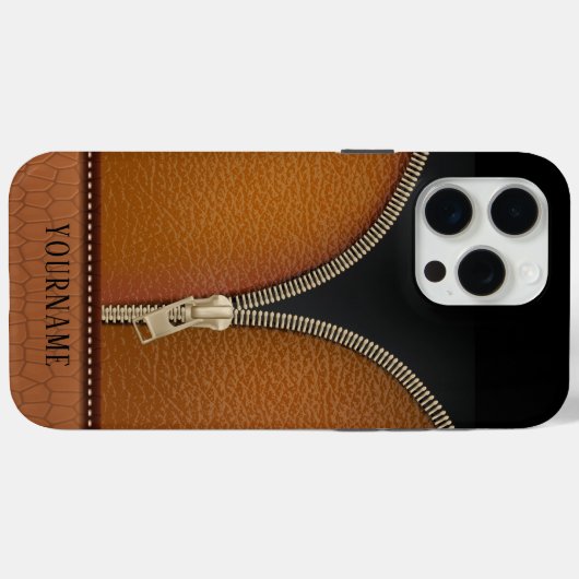 Imitate Leder mit Zipper Case-Mate iPhone Hülle (Rückseite (Horizontal))