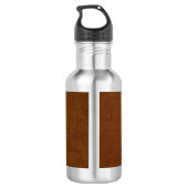 Imitate Leder und Gold Monogramm Edelstahlflasche (Rückseite)