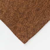 Imitate Leder und Gold Monogramm Fleecedecke (Ecke)