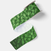 Imitate Leder Warm Forest Green Design Satinband (Rückseite)
