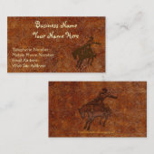 Imitate - Leder Western im Stile 2 Visitenkarten Visitenkarte (Vorne/Hinten)