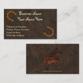 Imitate - Leder-Western-Stile 4 Visitenkarten Visitenkarte (Vorne/Hinten)