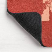 Imitate Lederaussehen gestörter Text Monogramm-Nam Mousepad (Ecke)