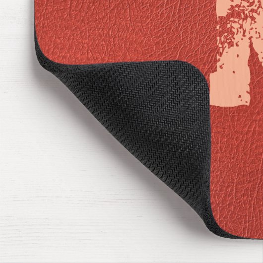 Imitate Lederaussehen gestörter Text Monogramm-Nam Mousepad (Ecke)