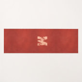 Imitate Lederaussehen gestörter Text Monogramm-Nam Yogamatte (Vorderseite (Horizontal))