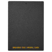 Imitate Lederdesign Schwarz-Gelb Beruflich Klemmbrett (Rückseite)