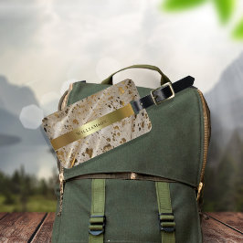 Imitate Lederpattern sauren Wash Gold Metallic Lab Gepäckanhänger