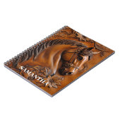 Imitate Lederpferd Personalisiert Notizblock (Linke Seite)