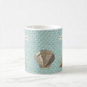 Imitate Leinwand Stoff Personalisiert Seashell App Kaffeetasse (Mittel)