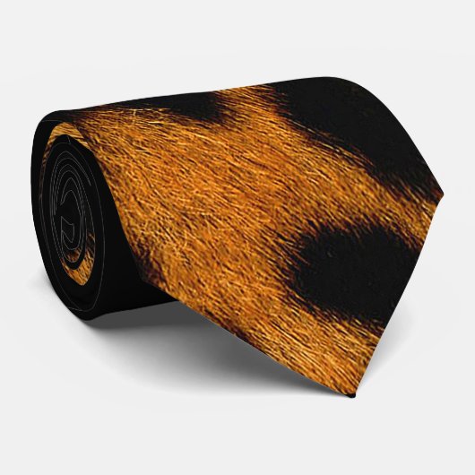 *~* Imitate Leopard Cosy Look Fell Krawatte (Gerollt)