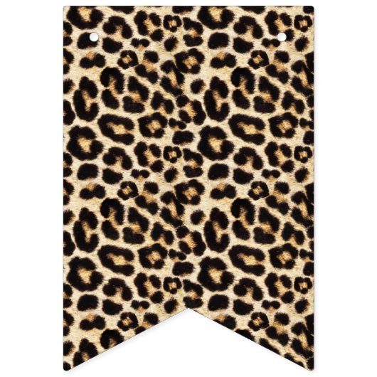 Imitate Leopard Fur Spaß Wimpelkette (Zweite Fahne)
