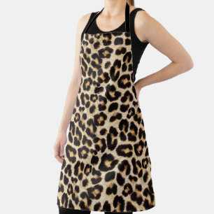 Imitate Leopard-Pelzmuster Wildkatze Schürze