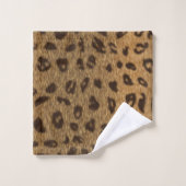 Imitate Leopard Spots Pelz Badhandtuch Set (Waschlappen)