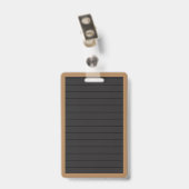 Imitate Letter Board Boy Student Hall Pass Abzeich Ausweis (Rückseite mit Clip)