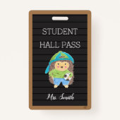 Imitate Letter Board Boy Student Hall Pass Abzeich Ausweis (Vorderseite)