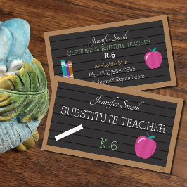 Imitate Letter Board Substitution Teacher Business Visitenkarte